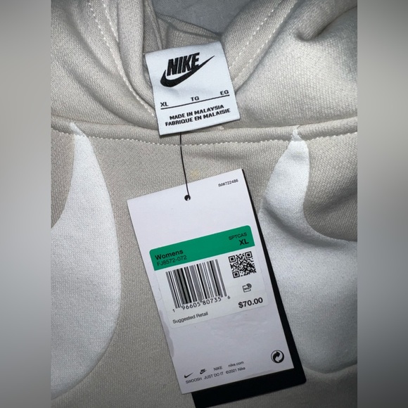 Nike Oversized Hoodie - Beige - NWT - Womens XL - Picture 8 of 9